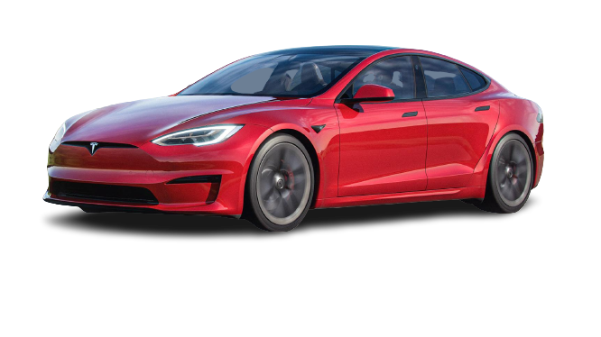 Carro tesla vermelho